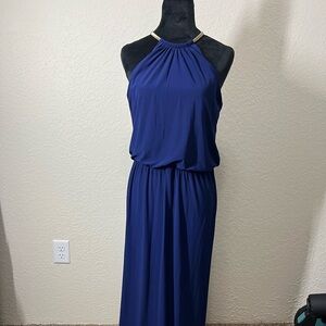 Royal Blue Halter Maxi Dress